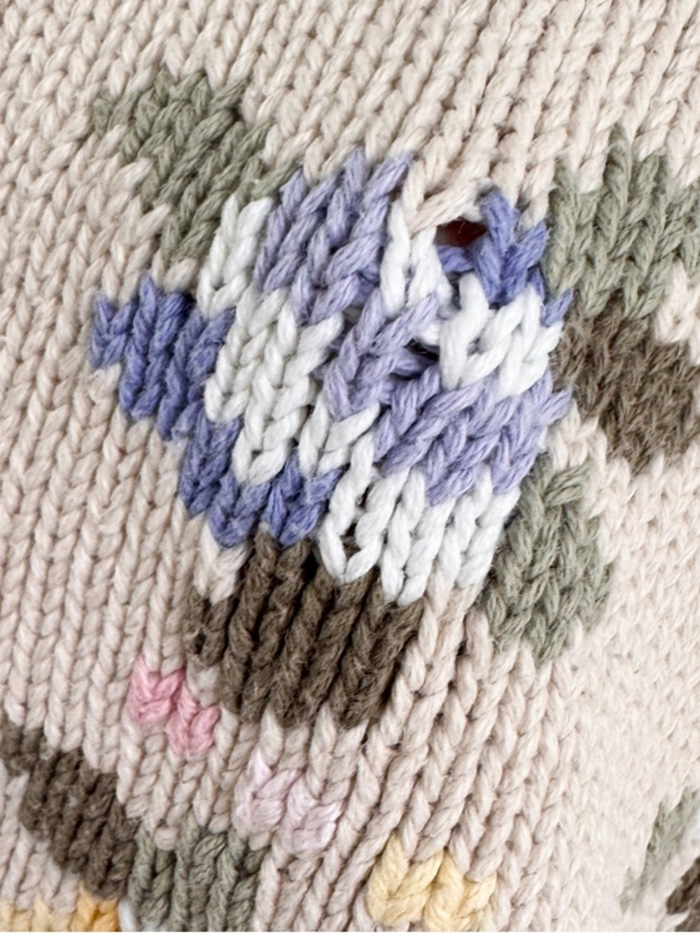 Vintage Northern Reflections Floral Patchwork Knit Sweater XL Cottagecore - Picture 11 of 13